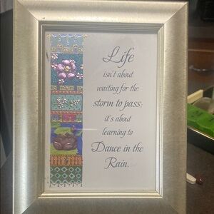 Silver Framed Inspirational Quote Art